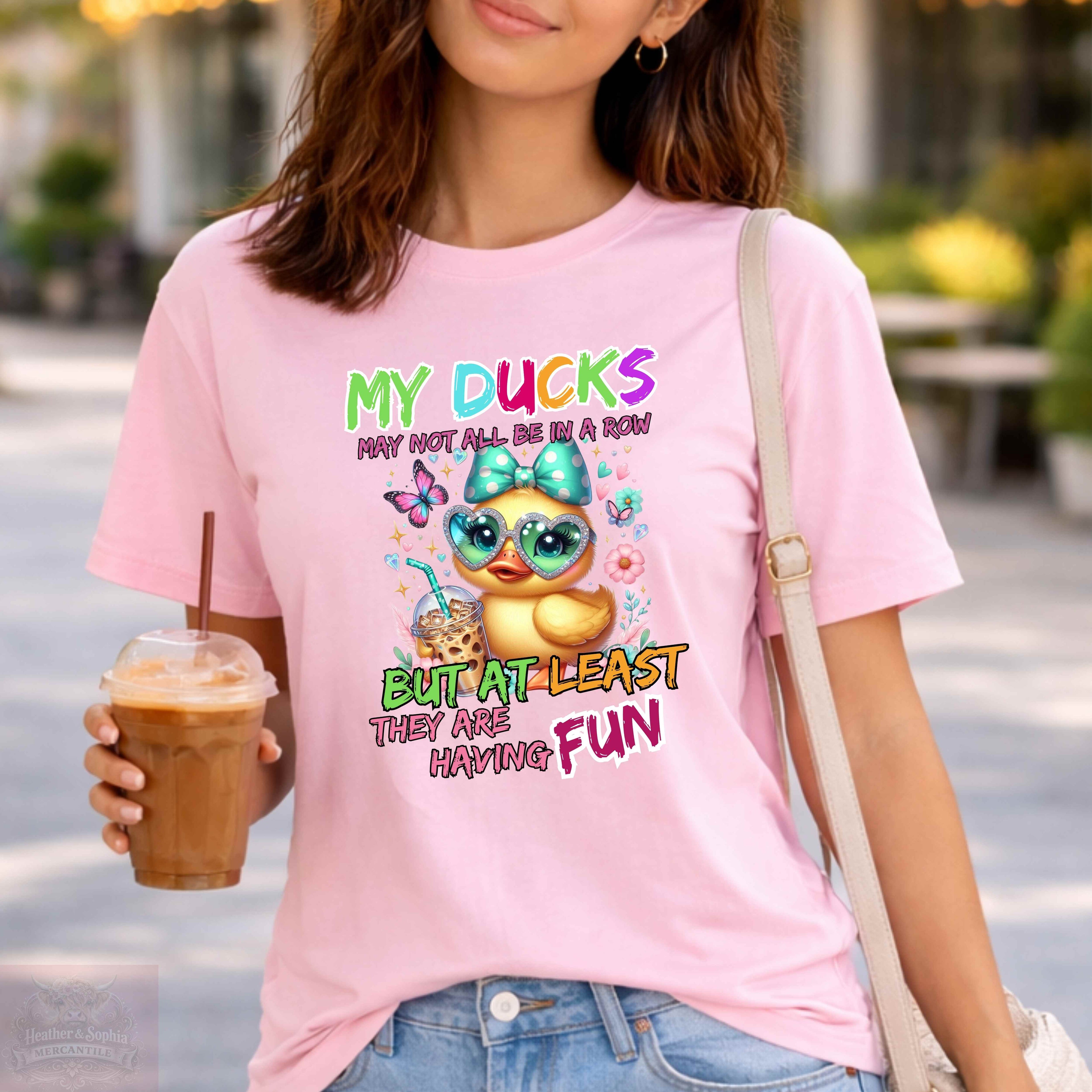 My Ducks May Not Be in a Row But They’re Having Fun Graphic Tee | Funny Duck Lover Shirt